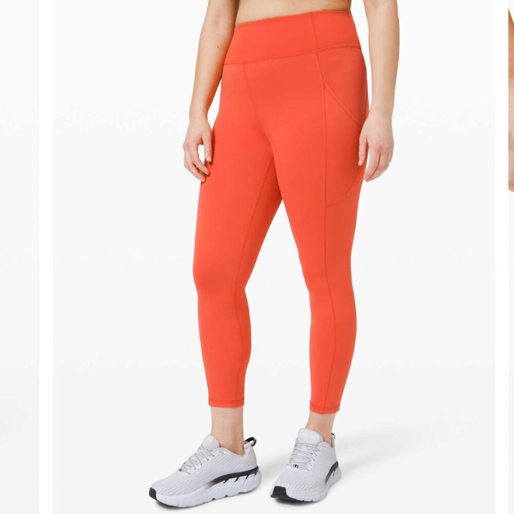 Lululemon Invigorate High-Rise Tight 25" Brick Orange Size 8 Leggings